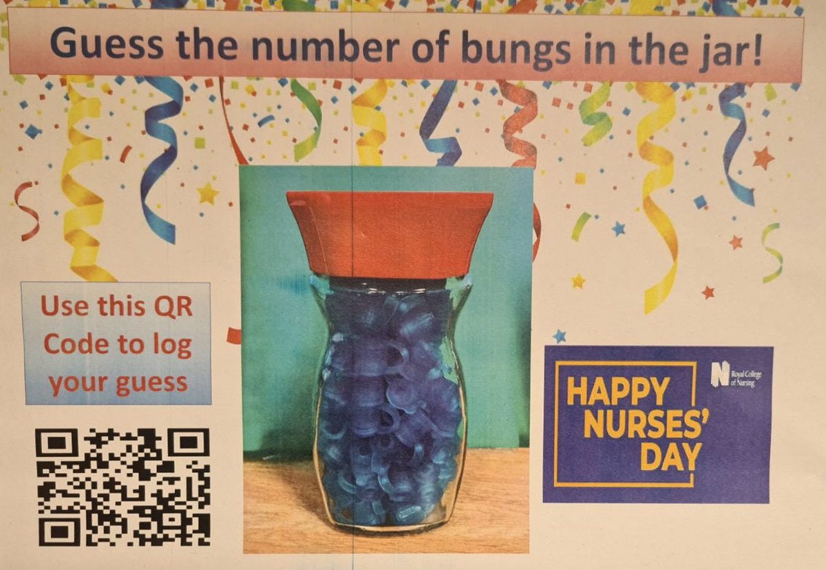 Today, @michelyn78  organised the good old fashioned game of ‘Guess the number of❓’- staff have till 6pm on Thursday to guess the correct number of biopsy channel bungs in the jar &amp; the winner will receive a gift bag of goodies 🛍 #NursesWeek 👩🏽‍⚕️🧑🏼‍⚕️👨🏽‍⚕️ #TeamBuilding