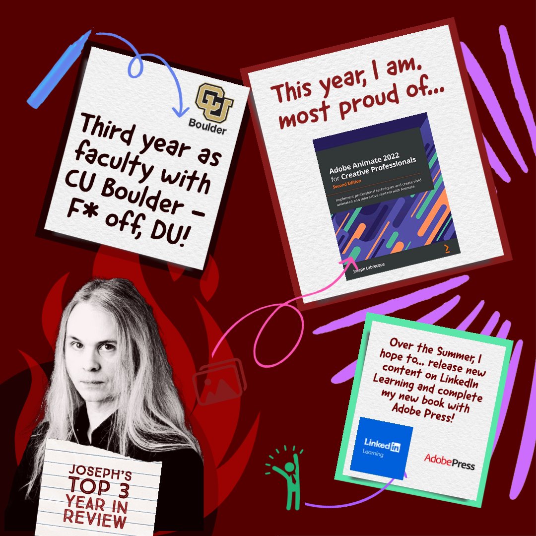 JosephLabrecque's tweet image. My year in review! 

@AdobeForEdu @RebeccaLouHare 

#AdobeEduCreative #AdobeAnimate #LinkedInLearningInstructor