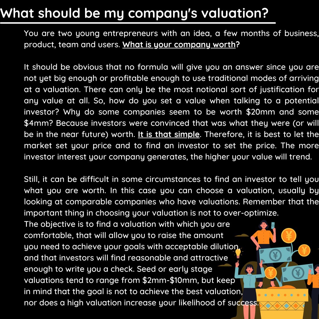 SfeOrg's tweet photo. With high valuation numbers flying across the board, if you're at an early stage of company building, where no formula can determine a valuation, what price should you raise your funding round at? 

#startups https://t.co/p3KjWStIAZ