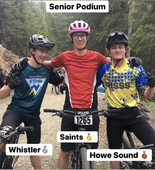 DocWeb_BC's tweet photo. @SaintsBC Mountain Biking Team in Whistler today.
Campbell Parrish comes home first in the senior race. 
@ATHLETICSaints 
#NorthShoreRaceSeries https://t.co/UeiZRYdFrp