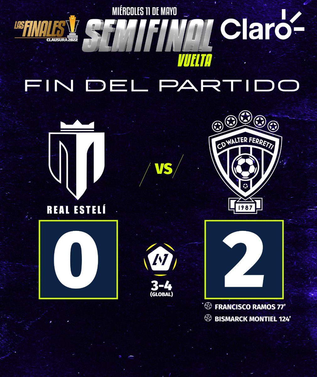 lgaprimera's tweet photo. ➖️FINAL DEL PARTIDO ➖️
@realestelifc 0️⃣-2️⃣ @SomosFerretti
Global: (3️⃣-4️⃣)
#SemisLP https://t.co/Fg1ZO85Ibf