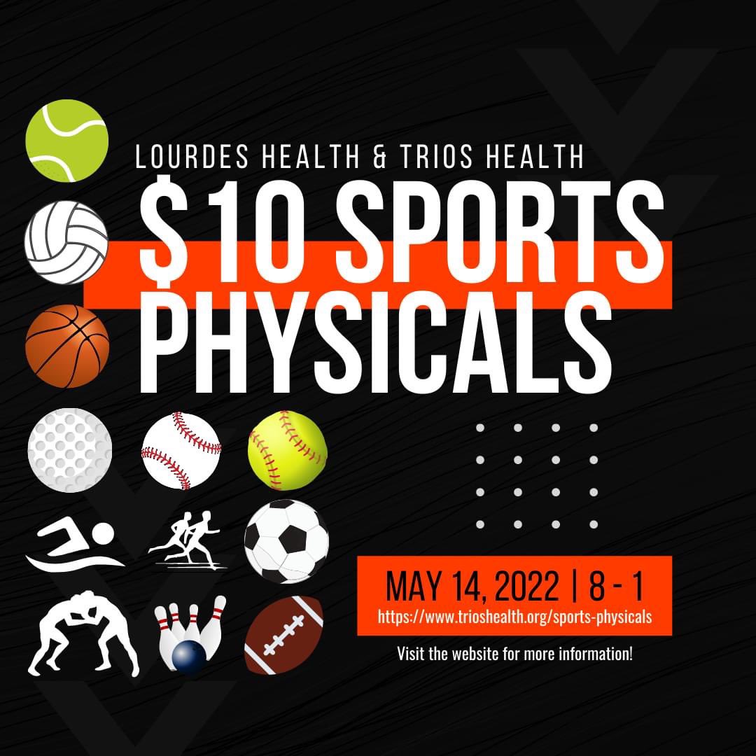A great opportunity to get an updated physical this Saturday!