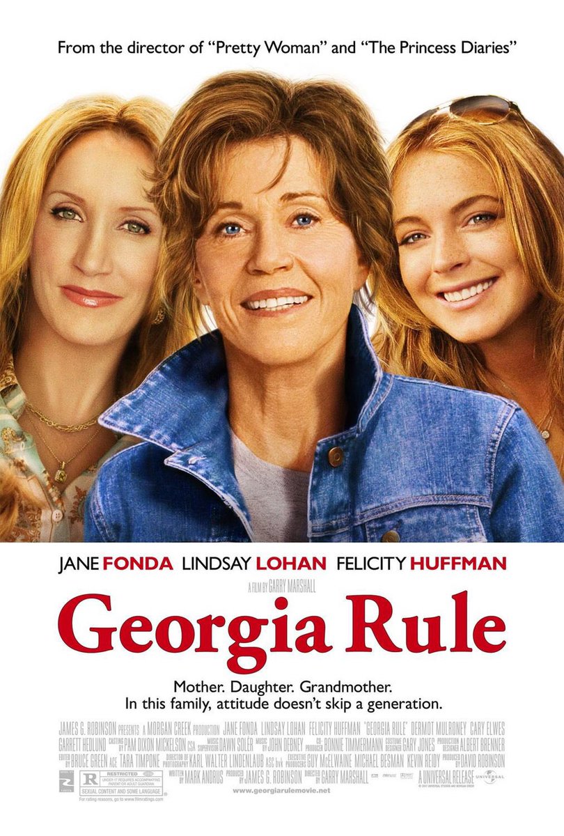 FilmNewsNos's tweet photo. 🎬MOVIE HISTORY: 15 years ago today, May 11, 2007, the movie 'Georgia Rule' opened in theaters!

@lindsaylohan #JaneFonda #FelicityHuffman #DermotMulroney #GarrettHedlund #LaurieMetcalf @Cary_Elwes #HectorElizondo #DylanMcLaughlin #ZacharyGordon #ChristineLakin #FredApplegate https://t.co/3jOiQw9dN6