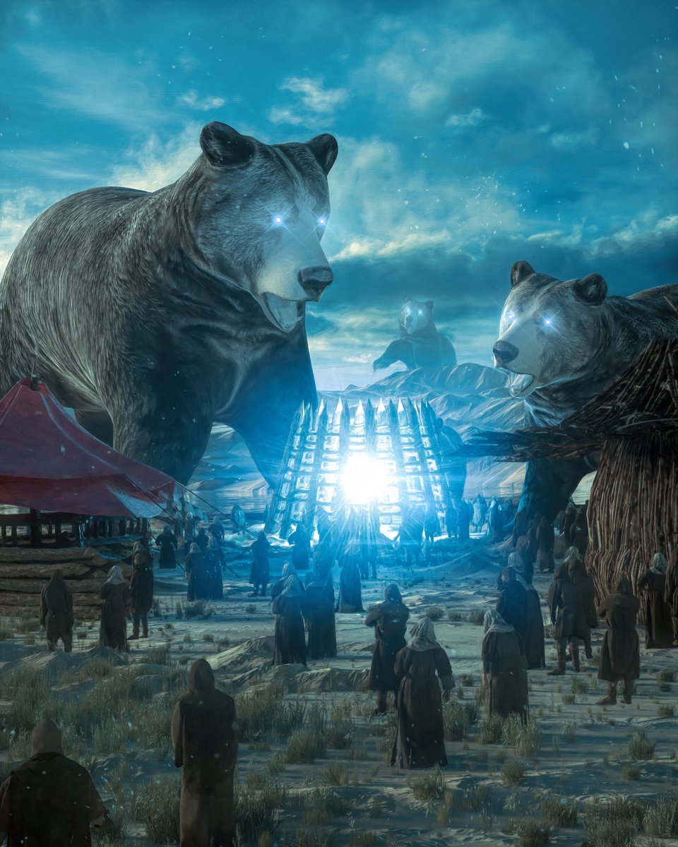 beeple's tweet photo. ✨SEASON OF BUILDING✨
(MEGABEAR IN FULL 3/4 MOON RETROGRADE) https://t.co/dvgJJC7aeb