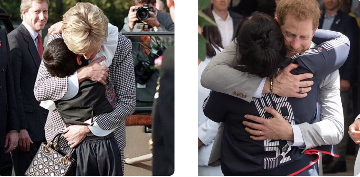 bard_muse's tweet photo. @CameronDLWalker Unpopular opinion: Harry interacts the most like their Mum, full bodied and engaged hugs. William is warm, kind, and approachable but Harry has always had that affectionate extra something. Go ahead and hate, news flash - you can like them BOTH https://t.co/56pngWRJzi