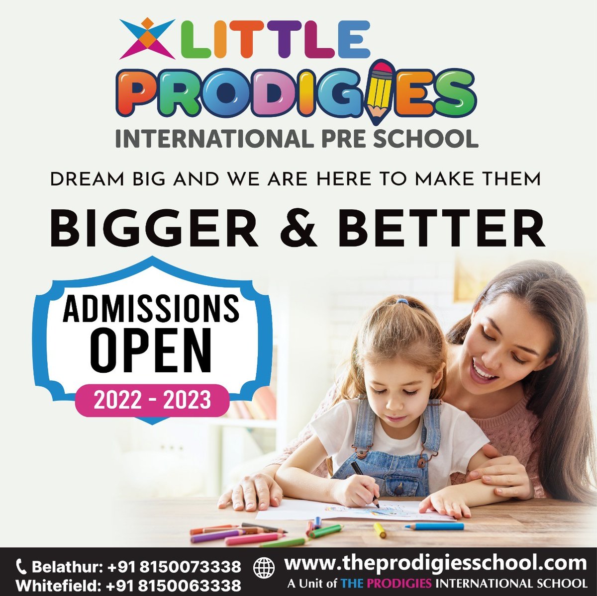 ProdigiesLittle's tweet image. Your child deserves the best Montessori preschool! Admissions are open for the academic year 2022-23.

#LittleProdigiesInternationalPreschool #LPIS #montessori #montessorischool #preschool #admissionsopen2022_23 #belathur #Whitefield #schools