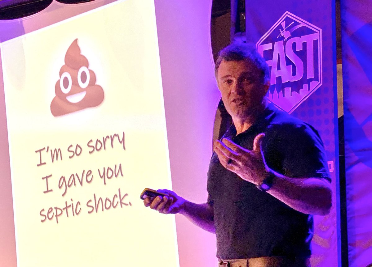 kriskaull's tweet photo. Only Brian Behn can say the hard truths, wow me with medical education, base it in science and … do it with sarcasm, memes and emojis. What a great lecture on septic shock #FAST22 https://t.co/P5b65uQQds