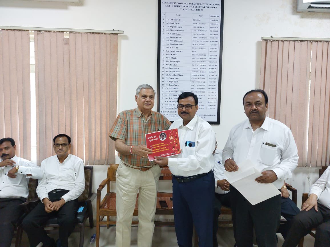 ITBarLucknow's tweet photo. Lucknow Income Tax Bar Association wishes a very happy birthday to our members Shri Prabhat Kumar, Shri Ashutosh Gupta and Shri Subodh Srivastava. On behalf of President, Secretary and all the members of @ITBarLucknow We wish them long life and good health.
@yashvardhan_me https://t.co/PPz6CMVDkd