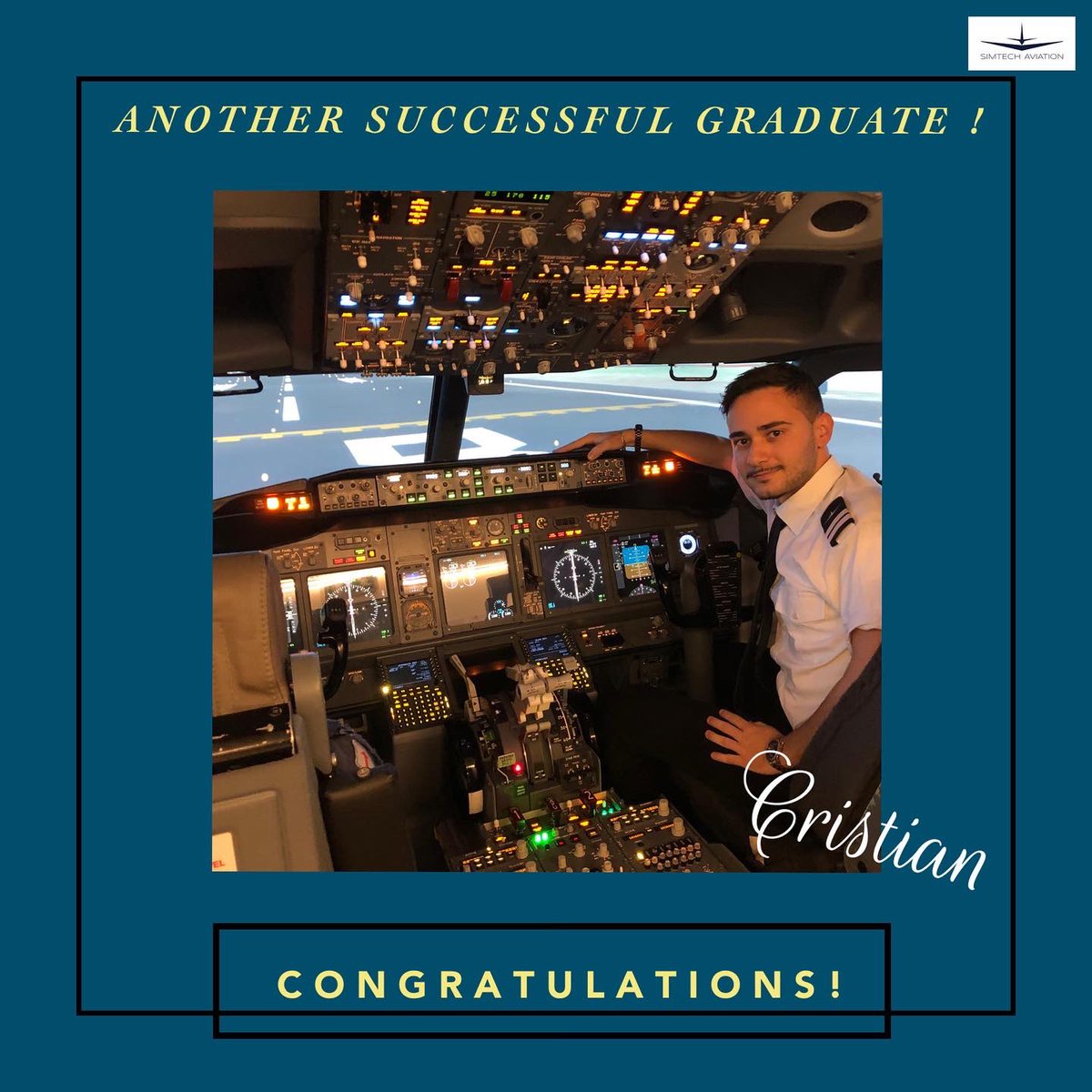 SimtechAviation's tweet image. More great news from ourCadets! 👋

CRISTIAN, Simtech’s MCC student who did his course in 2019.

Cristian didn’t give up on his goals despite a pandemic.He will be starting his Type Rating very soon and we wish you the absolutely very best!

See you in the skies,Cristian  🌍🙌🧑🏻‍✈️