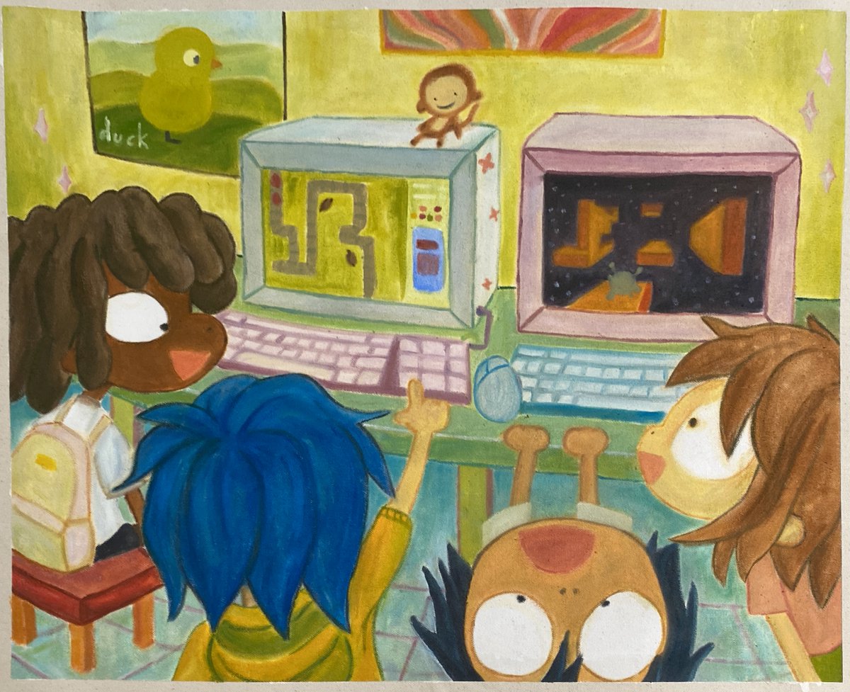 aveemei's tweet image. my piece for the flash bash show in boston from last weekend! (19x25 in oil on canvas)