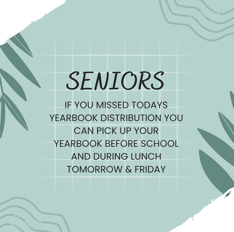 ososyearbook's tweet photo. Seniors! If you missed todays distribution pick up your yearbooks tomorrow or Friday before school or during lunch! @LOHS_Grizzlies @LOHSMalone @OsosAsb @MrsCassMorton https://t.co/R2ft8FLB4R