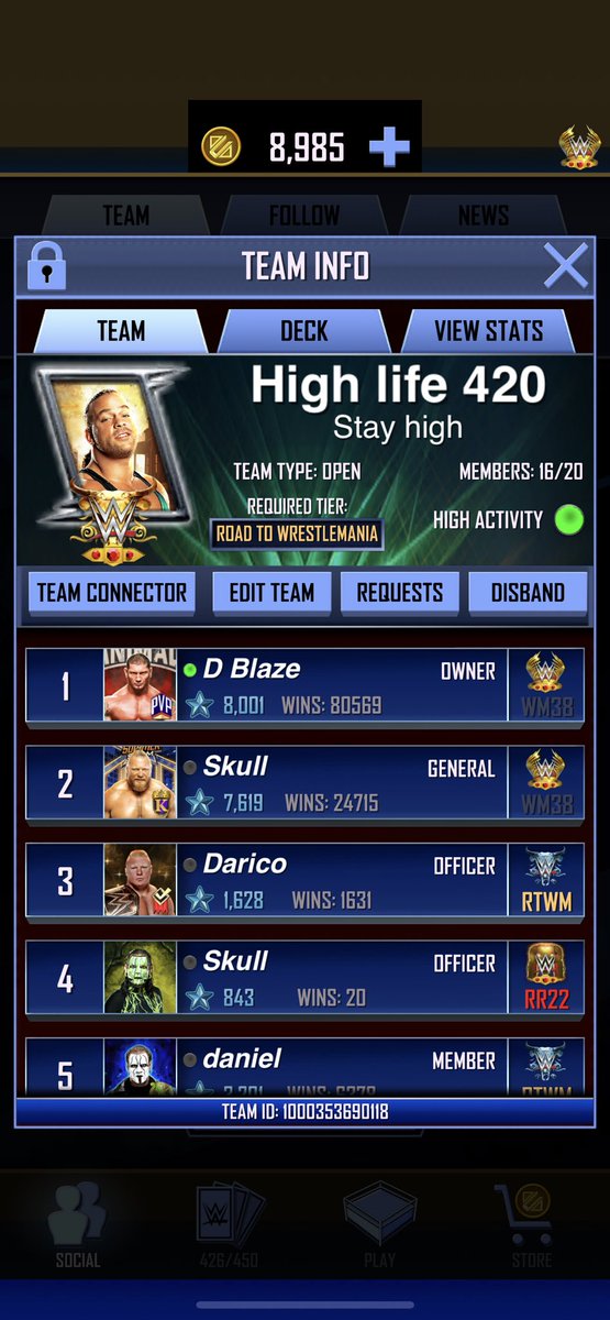 D___Blaze's tweet photo. Rtwm and up come thru #wwesupercard @WWESuperCard https://t.co/vI1uhynyHr