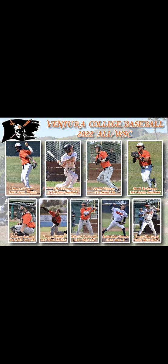 vcpiratebsbl's tweet photo. Congratulations to these 9 players for receiving all conference recognition! #LaunchingPad #VenturasTeam @VCAthletics @vcspreps @CoachCMB @CPVenturaBeach https://t.co/jiUvd0x4GF