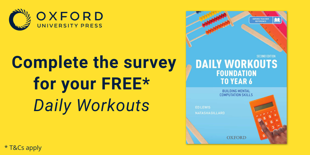 OUPAustraliaNZ's tweet photo. Your feedback matters. Help us investigate the challenges facing mathematics students in Primary school by completing a quick 5-minute survey: https://t.co/YJWp8jh6GB

The first 200 respondents will receive a FREE* teacher resource (pictured) valued at $74.95!

* T&amp;Cs apply https://t.co/W84lFJVD8M