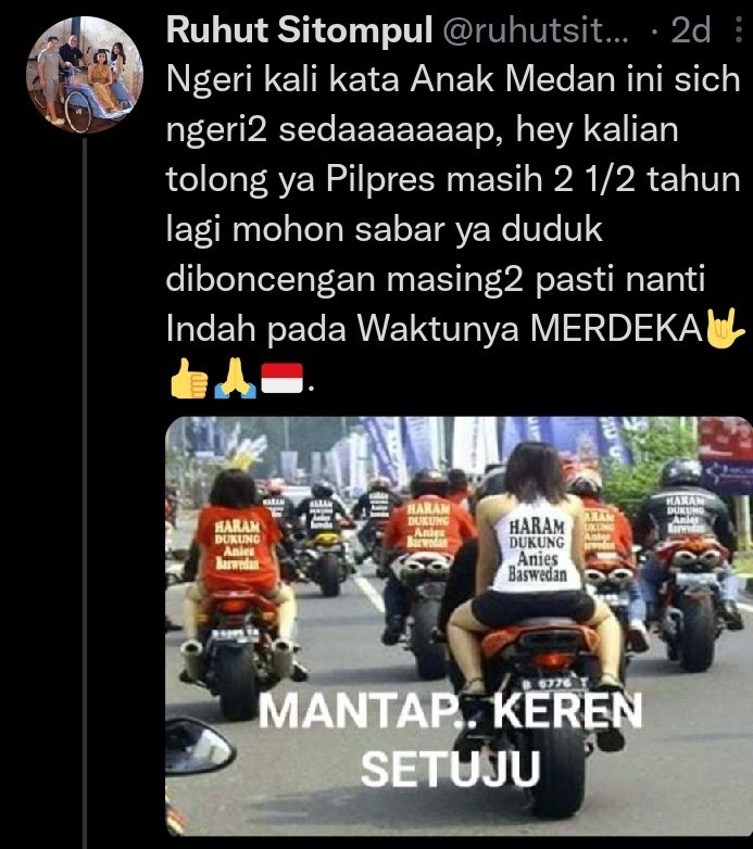 Mdy_Asmara1701's tweet photo. #RuhutSitompulRasis 
#RuhutLanggarUUITE  akankah diproses? https://t.co/3VD3YMuUik