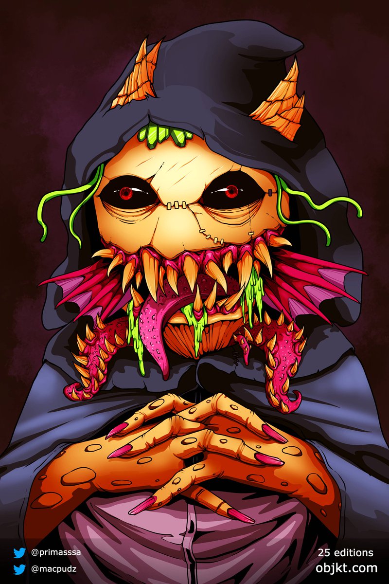 ☄SPECIAL DROP for #Fear4TEZ☄
Special summon from:
MACHFUDZ X PRIMA SEKAR 
"Mutation"
25 ed / 2 XTZ
15% royalties

OBJKT
objkt.com/asset/KT1THgTM…

<a href="/SatuSekte/">SATU SEKTE</a> <a href="/NFTindonesia_/">NFTindonesia</a> <a href="/idnft_/">IDNFT</a> <a href="/objktcom/">objkt</a>
#NFTCommunity #NFTs #tezos #Monster
