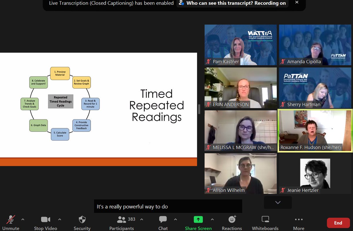 liv2learn's tweet photo. The dedication of educators never cease to amaze me!!  Nearly 400 attending this week's PaTTAN's book study session, Chapter 4: Structured Literacy Interventions for Reading  Fluency. Recordings and resources for all chapters found here: https://t.co/AjWAUcD9B4 @pattanupdates https://t.co/iwpGmTol3R