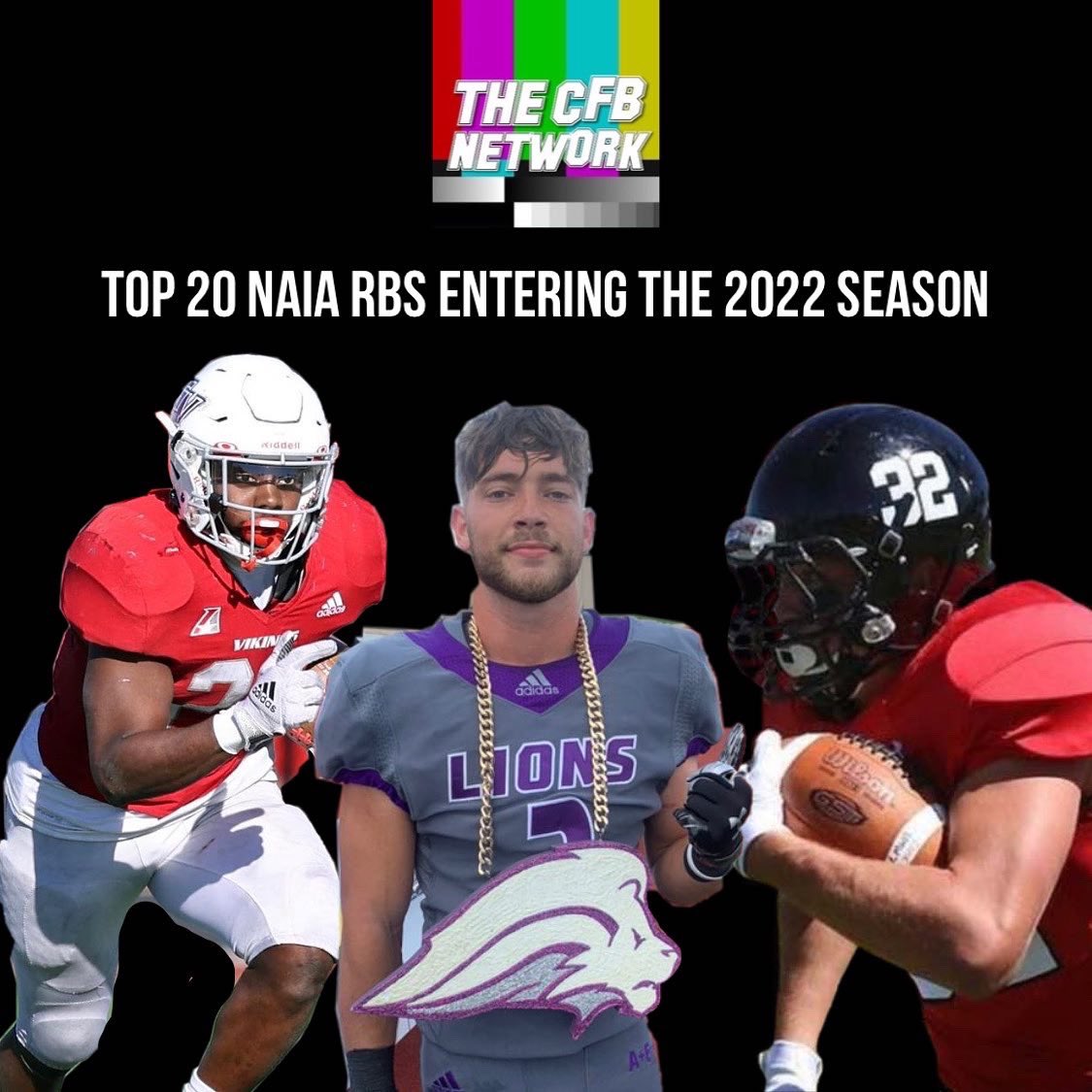 thecfbnetwork's tweet photo. Here are the picks for the CFBNETWORK Top 20 NAIA RBS entering the 2022 season https://t.co/y5E7UgCC96