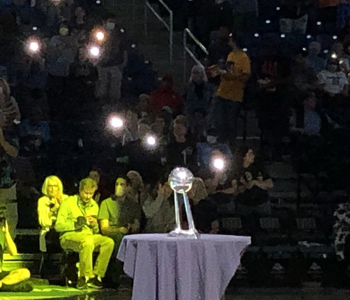 RedheadLorri's tweet photo. The trophy in #skytown 🏆 https://t.co/070EEmhl3S