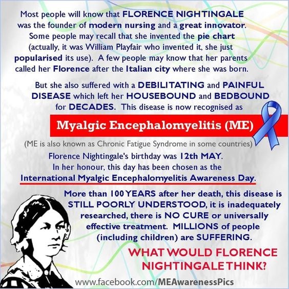 May 12 is International Myalgic Encephalomyelitis (ME) Day (and May is ME Awareness Month) You can help by retweeting and/or liking this image. Day #12 #MyalgicE #MyalgicEncephalomyelitis #May12 #May12th #MEAwarenessDay #MillionsMissing