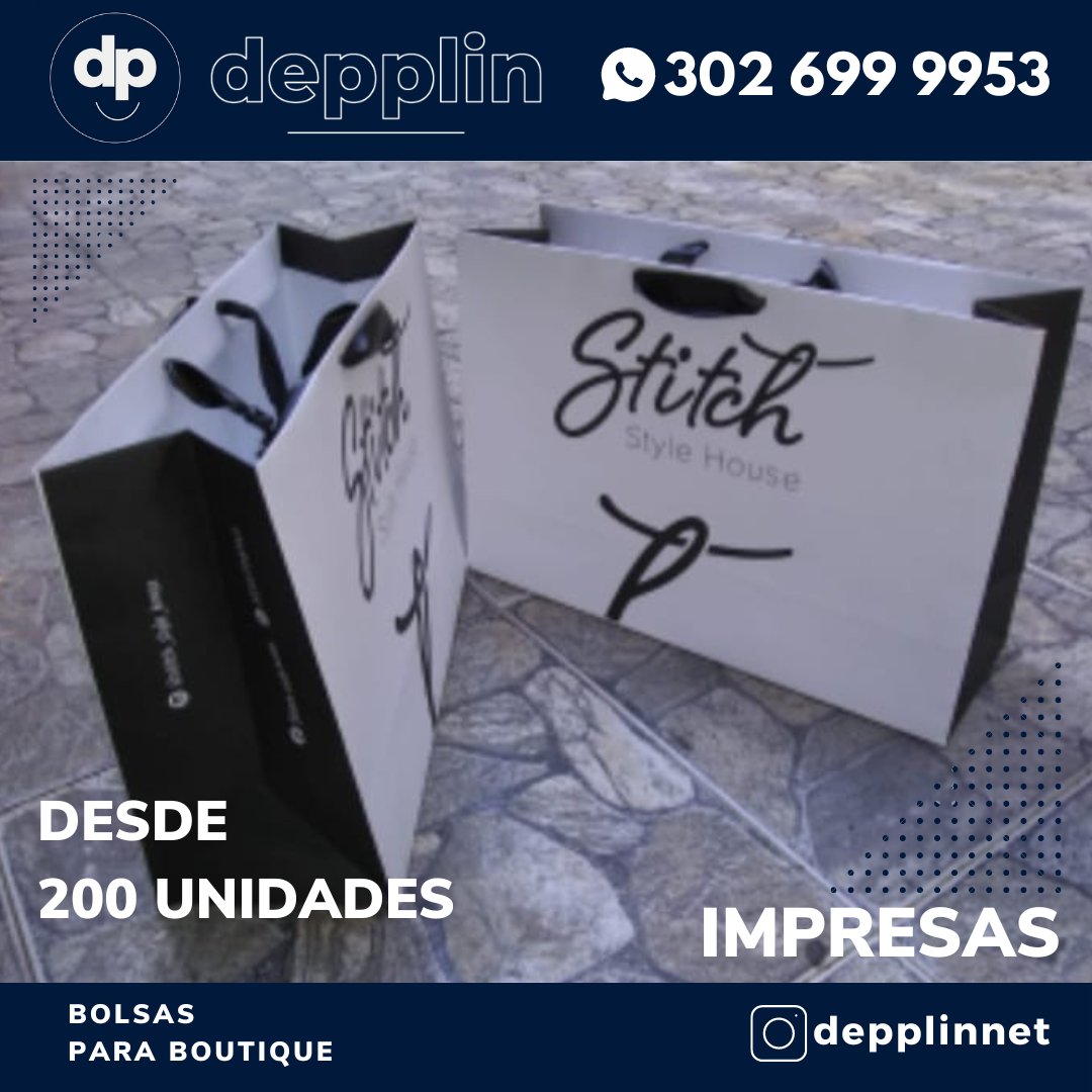 depplinNet's tweet image. Bolsas Impresas para Boutique y Tiendas de Moda