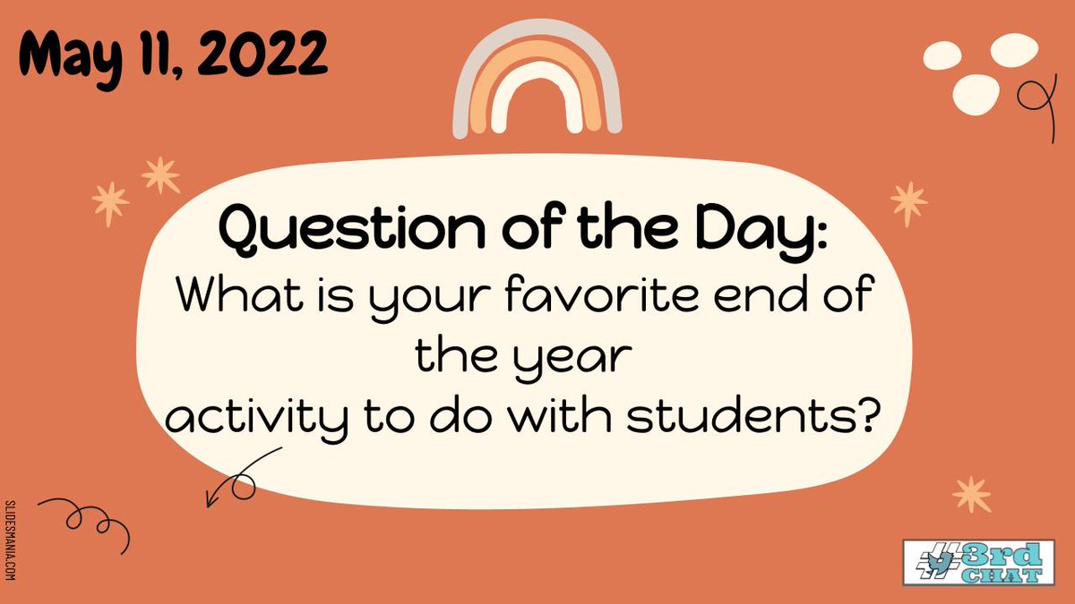 Hey #3rdchat!

While there will not be a live chat tonight, we do have a fun Question of the Day!  Tag some friends and share some great ideas!

Friends to follow: <a href="/LaurieCorrNPSD/">Laurie Corradetti</a> <a href="/amoran4/">Amy Moran</a> @megburkeNPSD <a href="/MsSarroNPSD/">Christina Sarro</a> <a href="/msthinkaloud/">Darian McKenzie</a> <a href="/kesposito/">Kelly Esposito</a> <a href="/nfisherNPSD/">Nicole Fisher</a> <a href="/hmgendronNPSD/">Hannah Gendron</a> <a href="/hartel30/">John Hartmann</a>