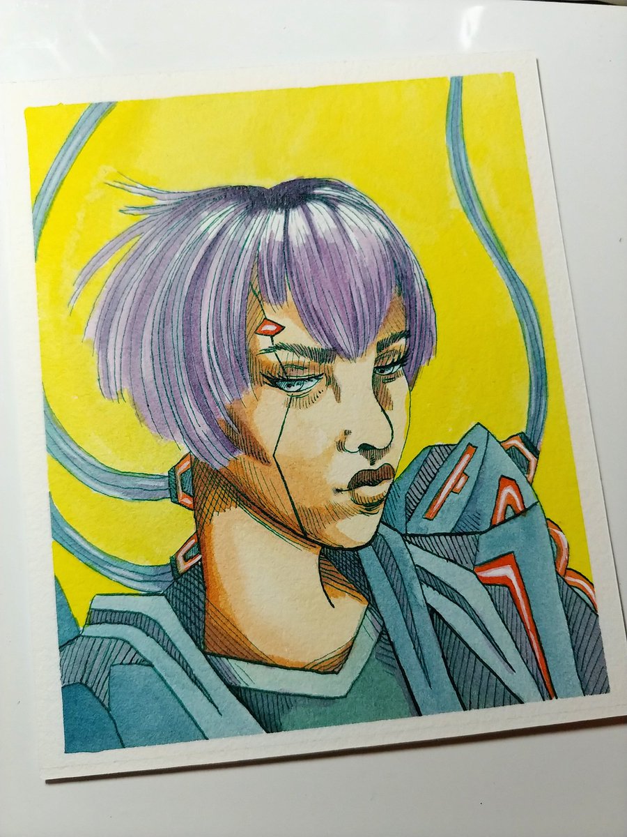 Krisaelaa's tweet photo. Trust the process.

#inkpainting #lineart #cyberpunk #scifiartwork #cyberpunkart #artoftheday https://t.co/mnxM8R6z0x
