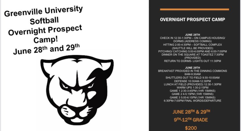 Greenville University Softball tweet media