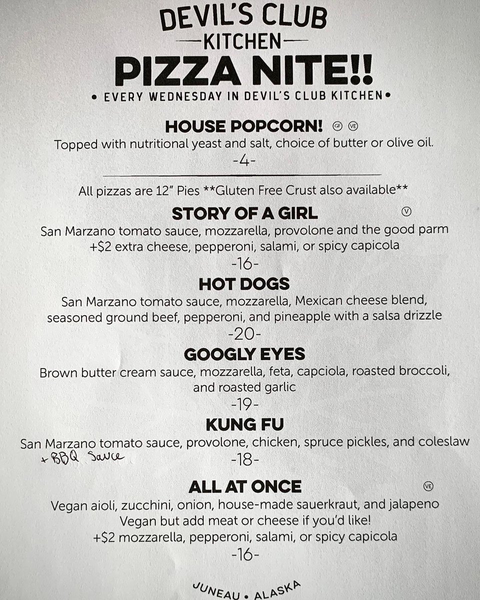DevilsClubBeer's tweet photo. 🍕Pizza Nite!!🌙 
The sun is back and so is Pizza Night! 

//👀GOOGLY EYES👀/ Brown butter cream sauce, mozzarella, feta, capciola, roasted broccoli, and roasted garlic// https://t.co/B5PjET5PKP