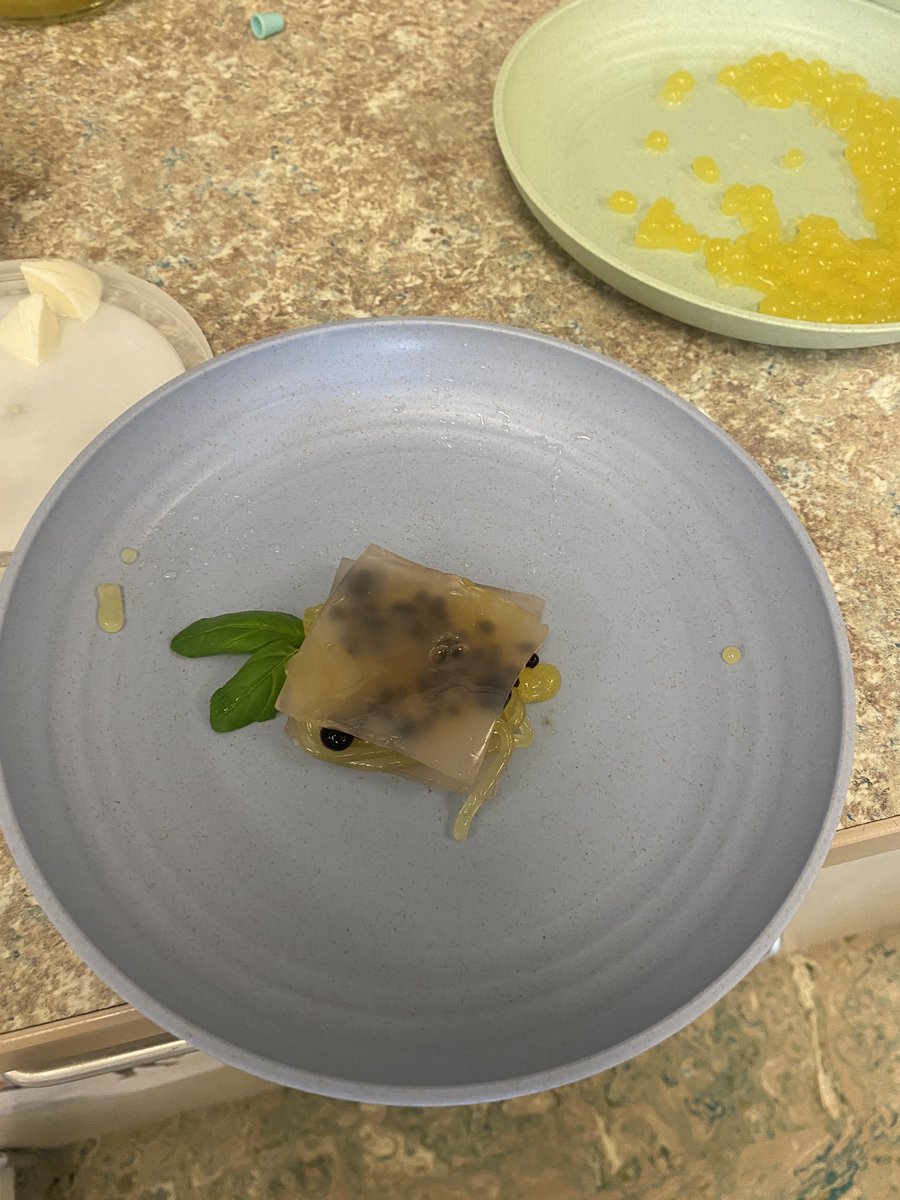 MsChoe27's tweet photo. #science club dabbled in some molecular gastronomy techniques today! It helped them learn some much needed cooking skills and lab skills along the way but I’d say it was a success! Balsamic vinegar caviar, orange pineapple noodles, and mango popping bubbles! https://t.co/gp4WF0LTdz