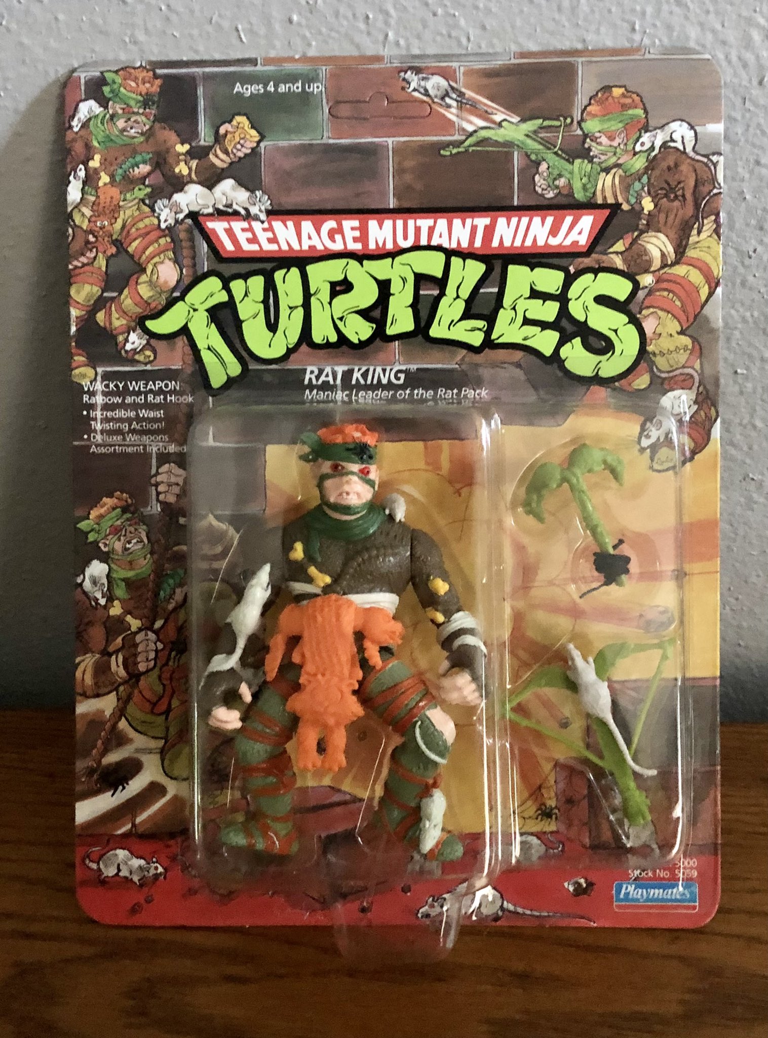 Vintage 1989 Rat King Teenage Mutant Ninja Turtles Action Figure