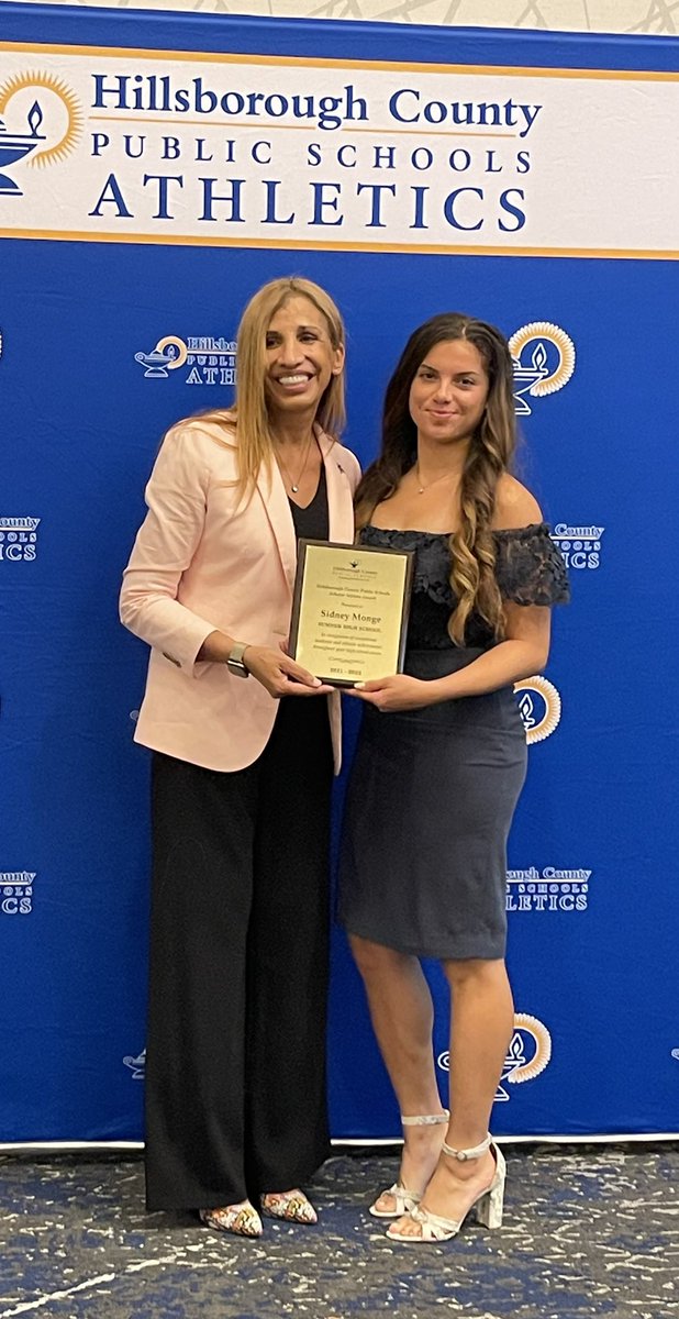 HCPS_SumnerHS's tweet photo. Congratulations to Sidney Monge &amp; Mark Nuykin for being honored at the @HillsboroughSch Scholar-Athlete Banquet. Both students received a $1000 scholarship.  #RAYSup https://t.co/Vh82S4ruWc