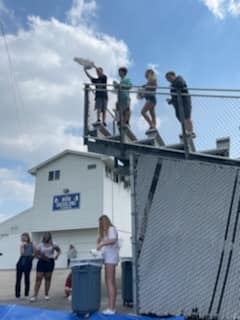 BF_Intermediate's tweet photo. Today our EGG-cellent science teachers allowed students the opportunity to apply their knowledge of force and motion! Students brainstormed a way to keep an egg safe when dropped from the bleachers! https://t.co/I9tM1i4fMK
