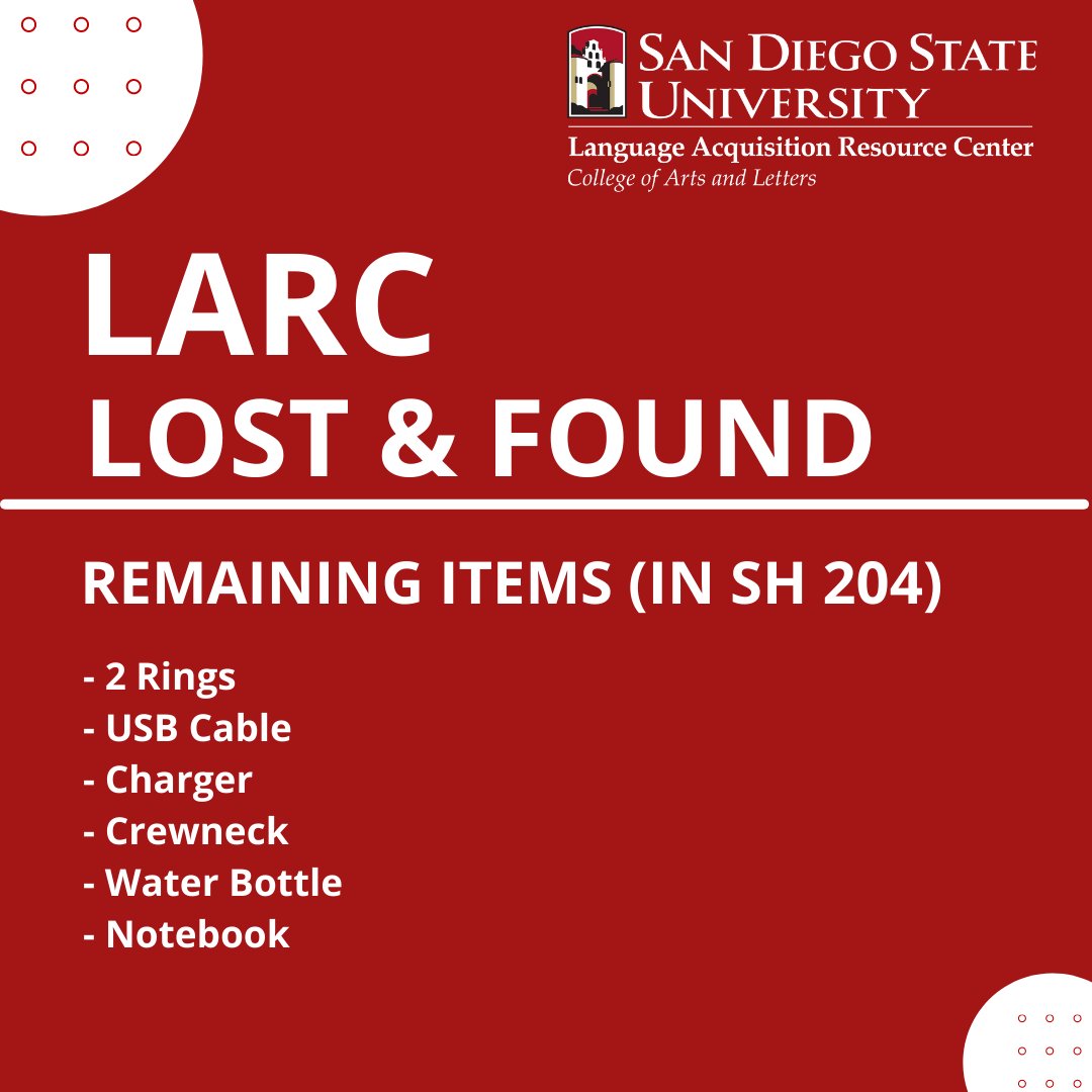 LARC SDSU tweet media