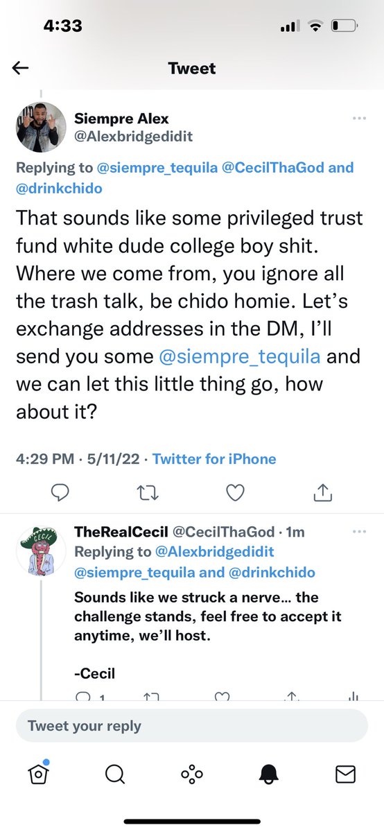 CecilThaGod's tweet photo. @siempre_tequila @drinkchido Deleting tweets? That’s not weird… https://t.co/vQmvJJhZRn