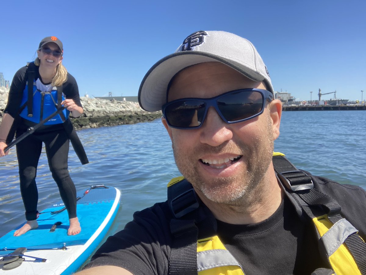 peterhartlaub's tweet photo. Latest #TotalSF podcasting adventure was a tour outside Crane Cove with @dogpatchPaddle!

@hknightsf &amp; I met a seal, got tangled in fishing line and learned a ton about @Pier70sf history.

Follow Total SF &amp; look for our episode soon! https://t.co/JqDR8XP7e6