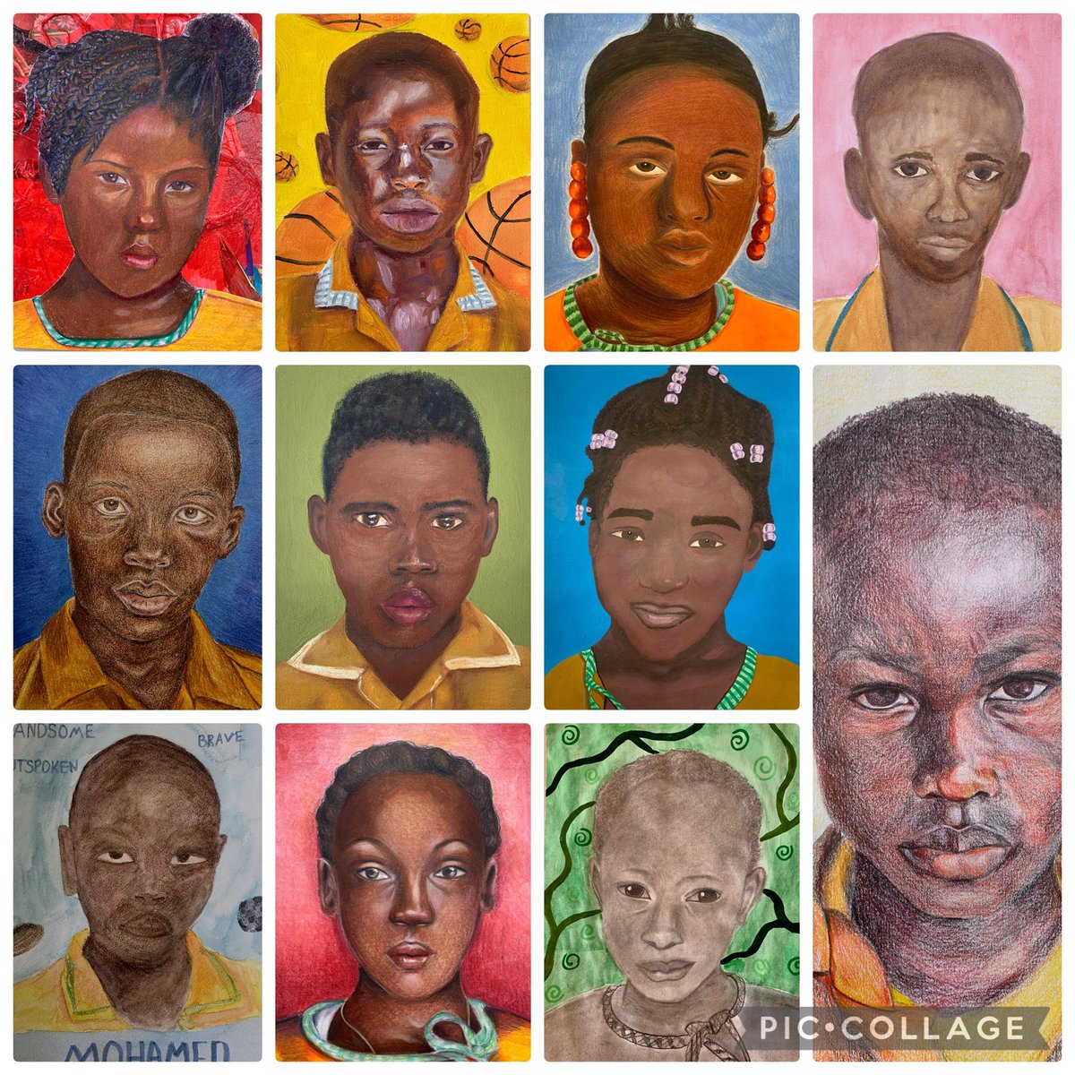 CB East NAHS students poured their hearts into these portraits of children from Sierra Leone! 7th year NAHS students have been creating these portraits for memoryproject.org  and it’s always so touching! <a href="/east_cb/">CB East High School</a> <a href="/CBSDart/">Cҽɳƚɾαʅ Bυƈƙʂ Aɾƚ</a> #nationalarthonorsociety