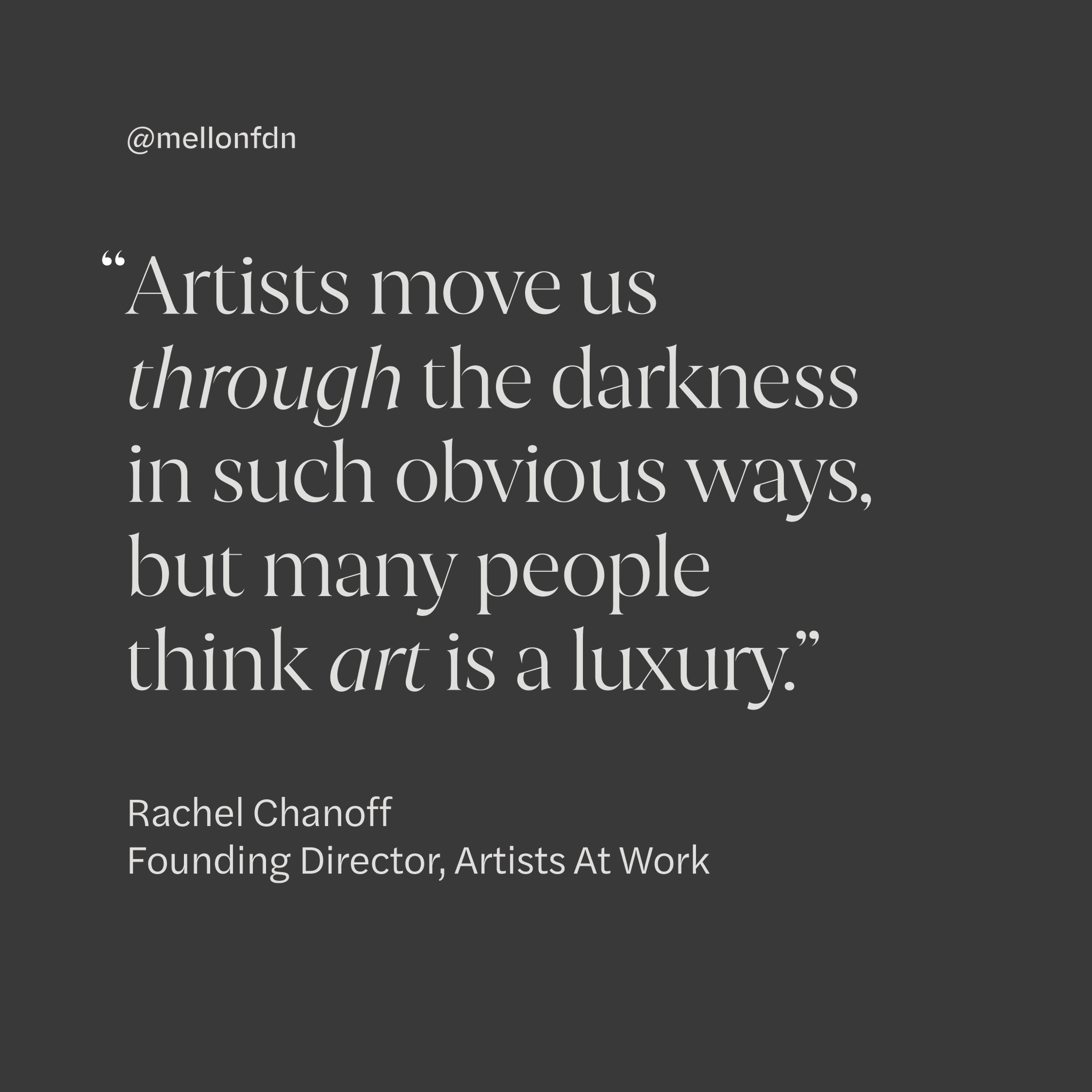 Mellon Foundation on Twitter "“What has gotten us through the [past two years]? Streaming