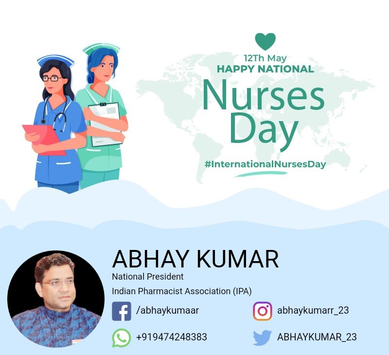 @IndianNurseshub 
Warm wishes to all the Nurses across the world. This day gives an ample opportunity to recognize &amp; acknowledge your nursing services and dedication towards society.
#nurses 
#NursesWeek 
#NursesDay2022