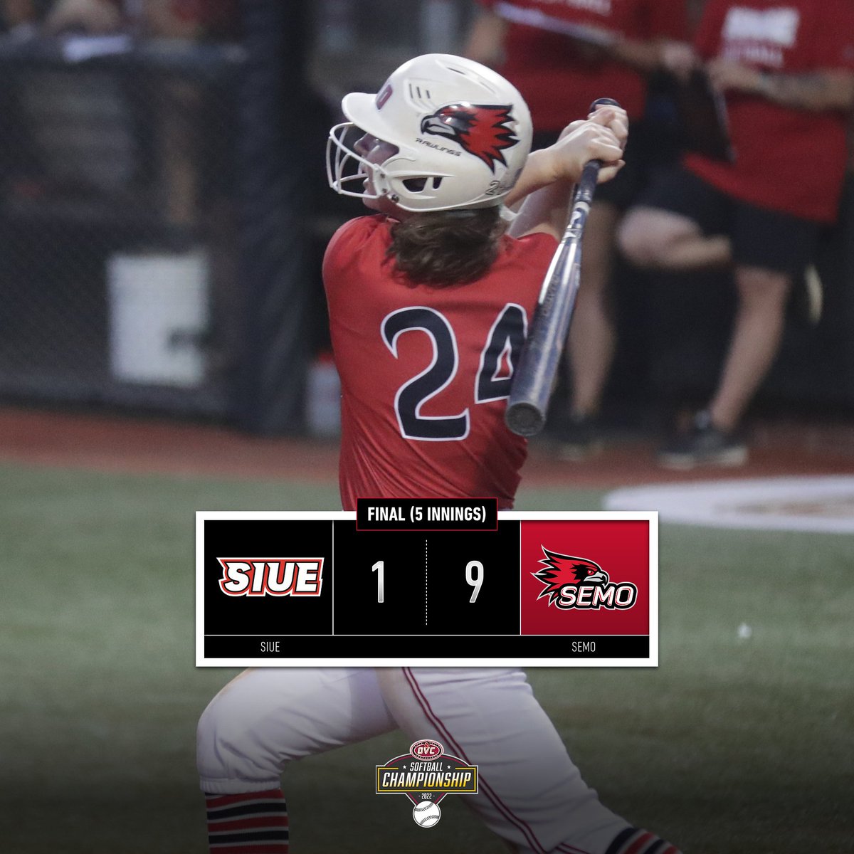 What a game for Kynzie Wrigley who goes 4-for-4 with a double, home run, three RBI and two runs. Redhawks move on to face #1 Murray State Thursday at 12:30 p.m., CT.
