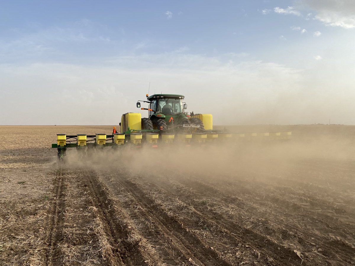 #Cotton variety trial season has officially begun! First 2 #AgriLife trials in the Panhandle planted this week with ⁦<a href="/garrettclan1994/">Justin Garrett 🇺🇸</a>⁩ and ⁦<a href="/CraigMM1/">CraigMM</a>⁩