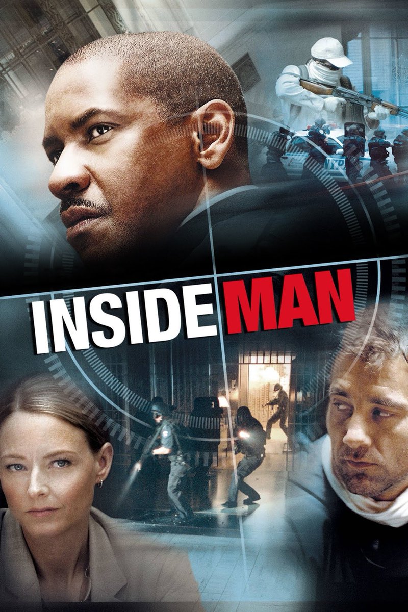 #movie of the day

INSIDE MAN

An intracet planned bank robbery goes astray when a unforeseen broker becomes involved. @OfficiaIDenzeI @clive_owen @fosterjodie #chiwetelejiofor @WillemDafoe @misskimdirector @Spike_Lee_Joint @UniversalPics #movies #film