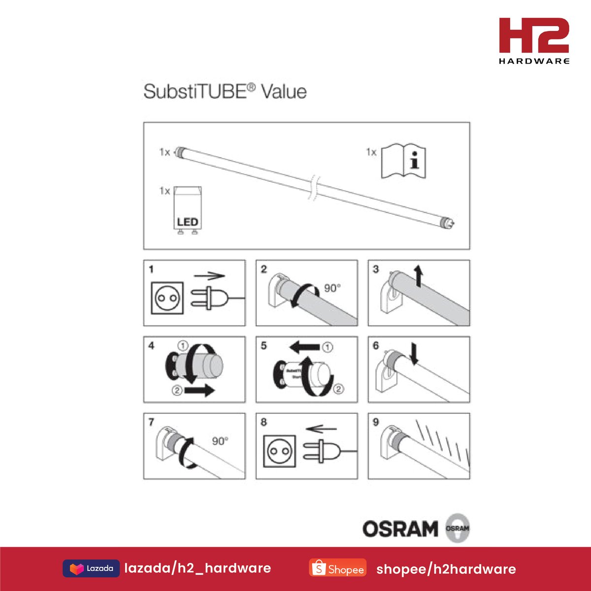 H2Hardware's tweet image. Rumah gelap, lampu korang rosak ?! 💡 
#osram #lighting #h2hardwarestore