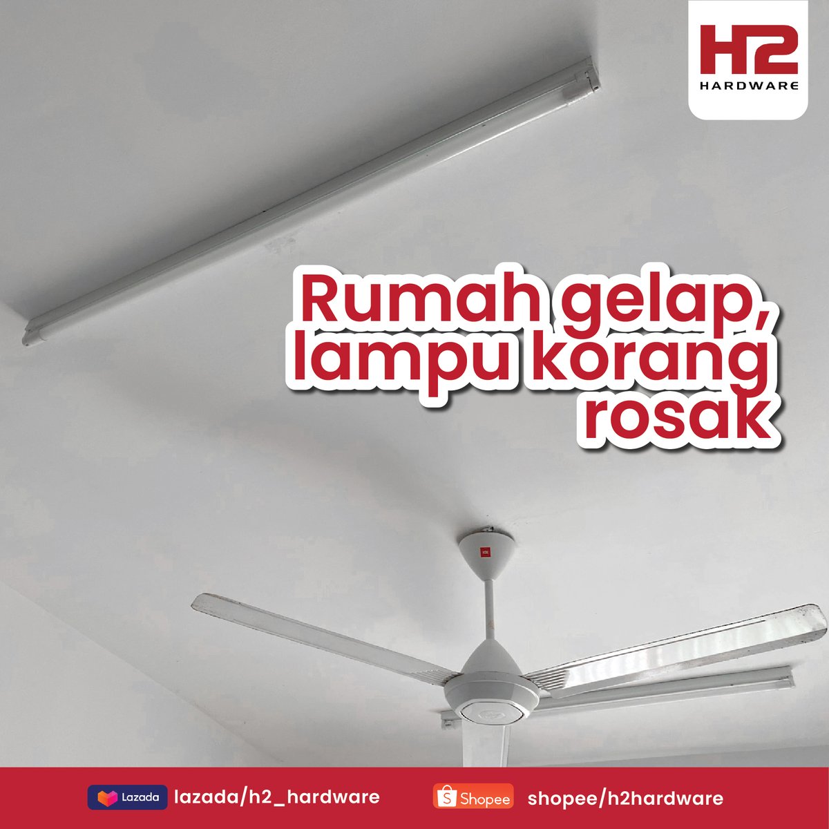 H2Hardware's tweet image. Rumah gelap, lampu korang rosak ?! 💡 
#osram #lighting #h2hardwarestore