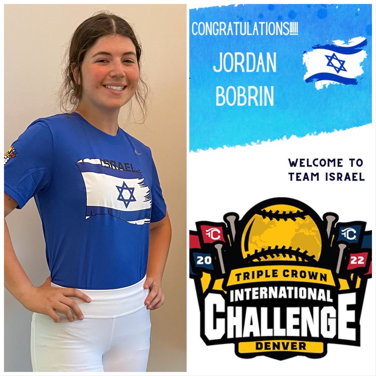 Congrats to Newtown Rock’s @JordanBobrin for being selected to represent Israel in the Triple Crown International Challenge in Denver next month! <a href="/TCICTeamIsrael/">TCIC TEAM ISRAEL</a> @recruit_tc <a href="/GoldGarvey/">Newtown Rock Gold- Garvey</a> <a href="/crssoftball/">CR South Softball</a> <a href="/crsouthsoftball/">CR South Softball</a>