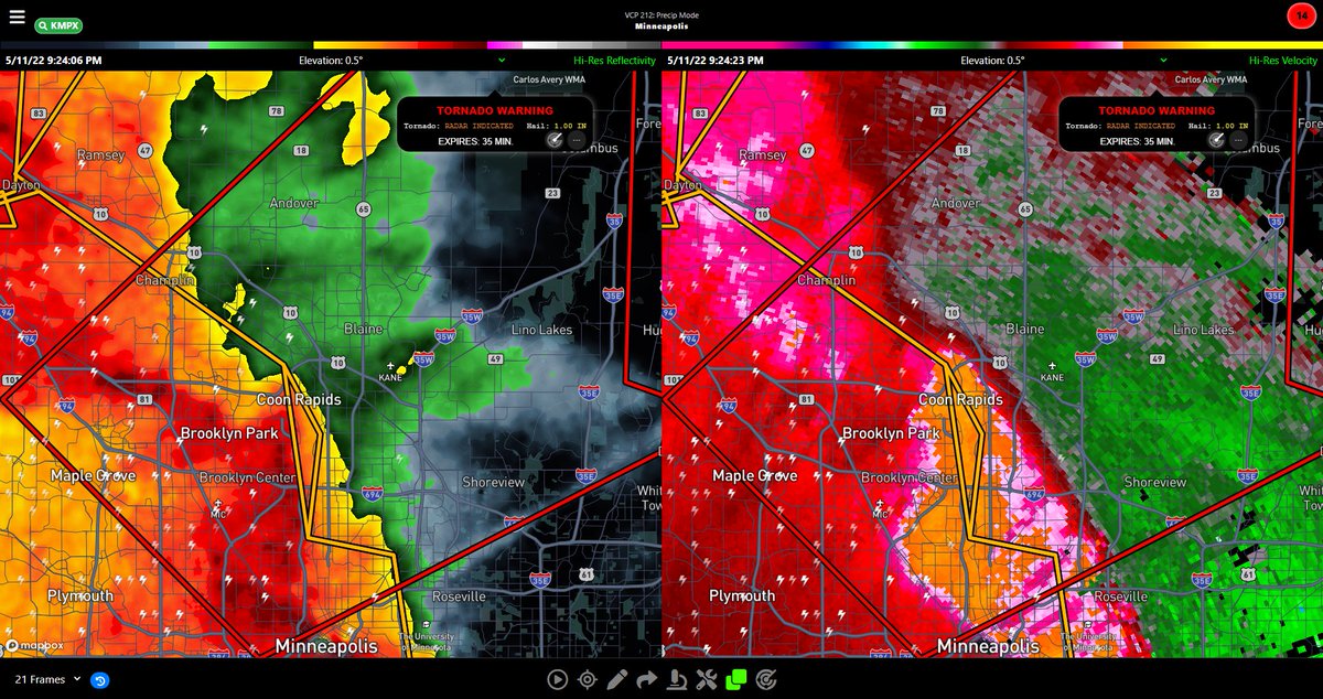 Tornado Warning including Brooklyn Park MN, Maple Grove MN and Coon Rapids MN until 9:00PM CDT #MNwx 

Nearly 750,000 people are within this warning. SEEK SHELTER!
