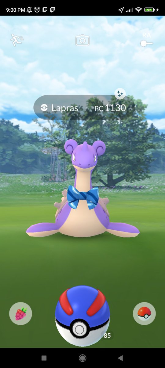 Panda_Yamamoto's tweet photo. Y salio el shiny y 98%, así que a 40 y de compañero de una @MorritaPokemon #MorriLapras #LaprasRaid #LaprasCostume https://t.co/KrfJuEnBNT