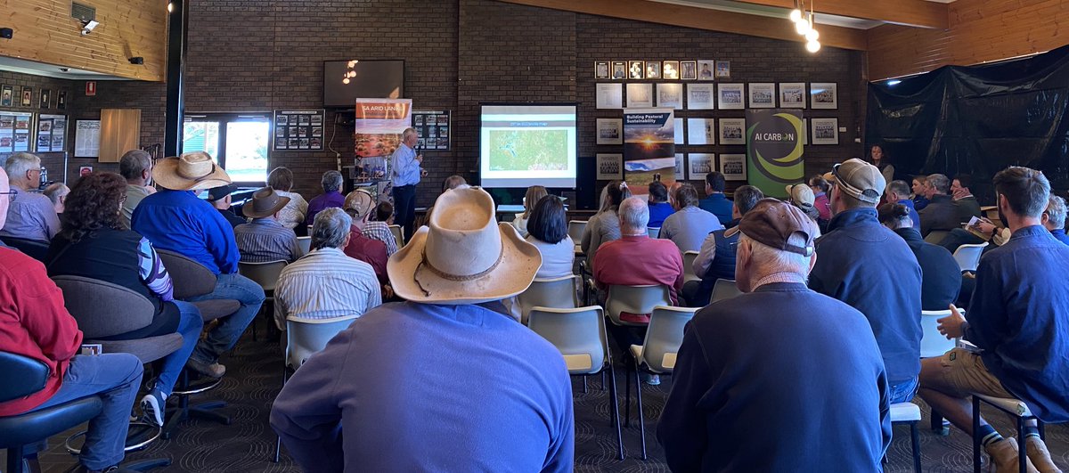 GreatAustralia's tweet photo. Buckleboo Station 🐑  #stickybeak day has kicked off with Station Manager James Kerr sharing the road map that has supported the development of a #drought resilient #landscape over Buckleboo’s 250,000 acres. This event is supported by SA Arid Landscape Board. #epag https://t.co/21lhy9Pj5B
