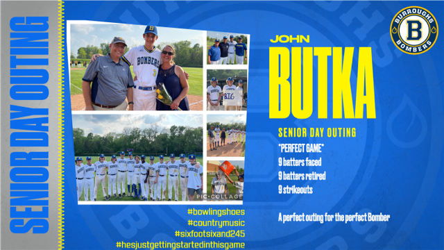 JbSbaseball's tweet photo. We couldn't have scripted senior day for @ButkaJohn any better! It was "PERFECT". @UofCbaseball is getting one heckuva player but a better person. BUT before he gets there we've got more work to do!! The 💣 ends the regular season 23 &amp; 4. Playoffs start Tuesday @ 4:30 @ Priory. https://t.co/40SIWHlz07