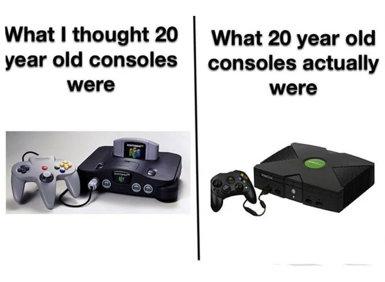 HopliteEvolved's tweet photo. Are we getting old? 😢
 #gaming #meme #xbox #playstation #AMC #BTC #DoctorStrange #Warzone #funny https://t.co/b8EDcFlfCh